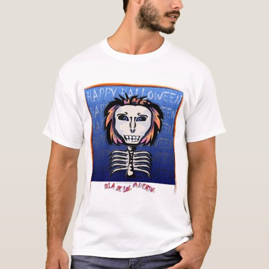 Dia de los Muertos/ハッピーハローウィン Tシャツ (正面)