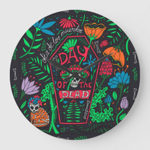 Dia de los Muertos:フェスティバルカードセット ラージ壁時計