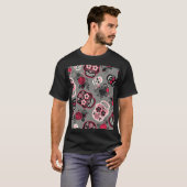 Dia de los Muertos:ヴィンテージパターン Tシャツ (正面フル)