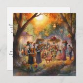 "Dia de los Muertos"、墓地の調和 招待状 (正面/裏面)