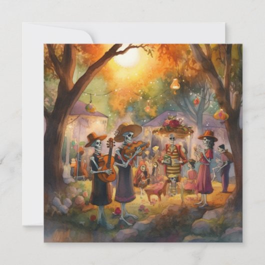 "Dia de los Muertos"、墓地の調和 招待状 (正面)