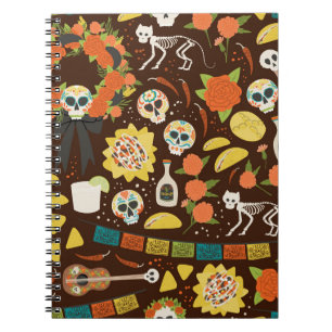 Dia De Los Muertos、漫画のパターン。 ノートブック