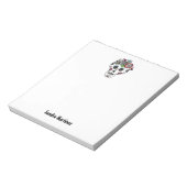 Dia de Los Muertos、砂糖スカル、メモカスタム帳 ノートパッド (回転)