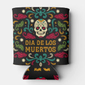 Dia de los Muertos、砂糖スカル。 缶クーラー (裏面)