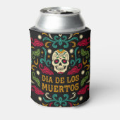 Dia de los Muertos、砂糖スカル。 缶クーラー (缶裏面)
