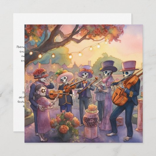 『Dia de los Muertos』、記憶のメロディー 招待状 (正面/裏面)
