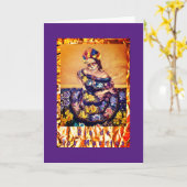 Dia de los Muertos, 5" x 7"折り畳みグリーティングカード カード (黄色い花)