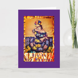 Dia de los Muertos, 5" x 7"折り畳みグリーティングカード カード