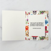 Dia De Los Muertos Alebrije Bears Papel Picado サンキューカード (内部)