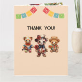 Dia De Los Muertos Alebrije Bears Papel Picado サンキューカード (正面)