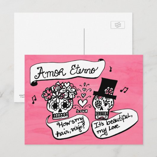 Dia de los Muertos, Amor Eterno ポストカード (正面/裏面)