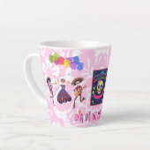 Dia De Los Muertos Band Mug (ピンク) カフェラテマグ (左アングル)