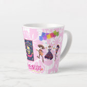 Dia De Los Muertos Band Mug (ピンク) カフェラテマグ (右アングル)