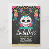 Dia de los Muertos Birthdayの招待状 招待状 (正面)