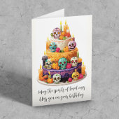 Día de los Muertos Birthday Cake カード