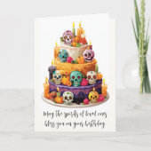 Día de los Muertos Birthday Cake カード (正面)