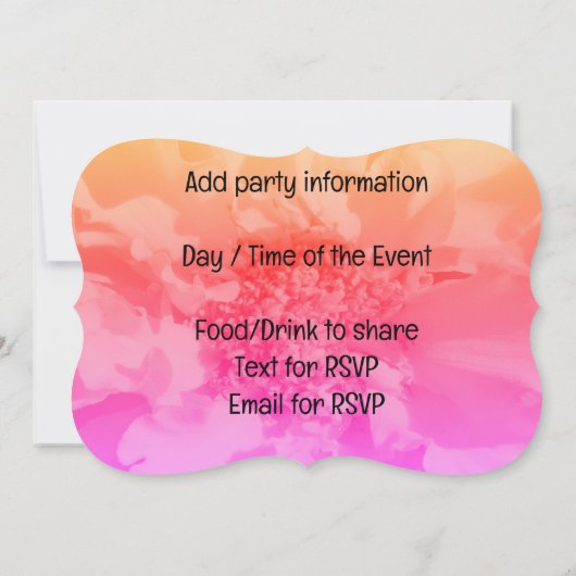 Dia de los Muertos Calavera in Red Hat 招待状 (裏面)