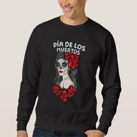 Dia De Los Muertos Camiseta Day Of The Dead Queen スウェットシャツ (正面)