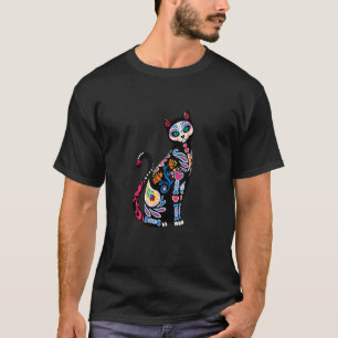 Dia de los Muertos Cat Day Of The Dead Halloween Tシャツ