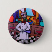 Dia de los Muertos Chef 缶バッジ (正面)