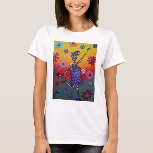 DIA DE LOS MUERTOS DANCINGの女王 Tシャツ (正面)