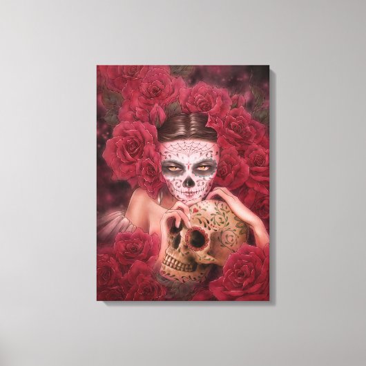 Dia de los Muertos Dark Art Canvas Print キャンバスプリント (正面)