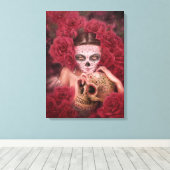 Dia de los Muertos Dark Art Canvas Print キャンバスプリント (インサイチュ (ウッドフロア))