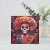 Dia de los Muertos (Day of the Dead)オレンジフローラ 招待状 (スタンド正面)