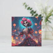 Dia de los Muertos (Day of the Dead)スケルトン 招待状 (スタンド正面)