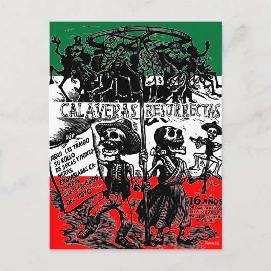 Dia de los Muertos (Day of the Dead) ポストカード (正面)