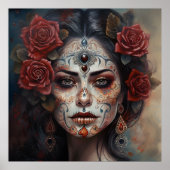 Dia de los Muertos Day of the Dead Art ポスター (正面)