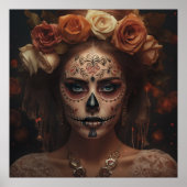 Dia de los Muertos Day of the Dead Art ポスター (正面)