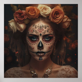 Dia de los Muertos Day of the Dead Art ポスター