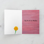 Dia de los Muertos Day of the Dead Skull Marigolds カード (内部)