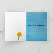 Dia de los Muertos Day of the Dead Skull Marigolds カード (内部)