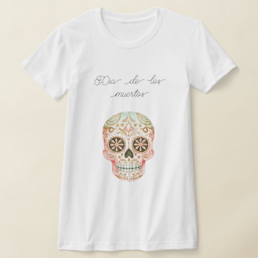 Dia de los muertos (day of the dead) tシャツ (レイダウン)