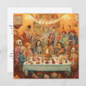 "Dia de los Muertos", Family Remembrance Fiesta 招待状 (正面/裏面)
