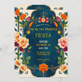 💀🎉Dia de los Muertos Fiesta Afterlife 招待状 (正面/裏面)