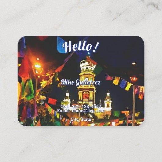 Dia de Los Muertos Hello PV-190130 QR カード (正面)