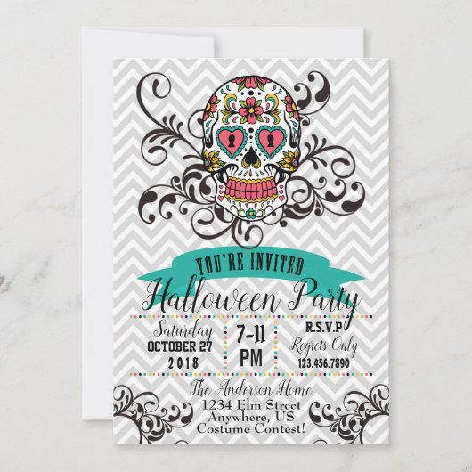 Dia de los Muertos Invitation 招待状 (正面)