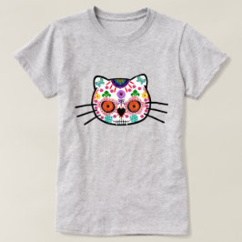 Dia de los Muertos Kitten Catハロウィーン Tシャツ
