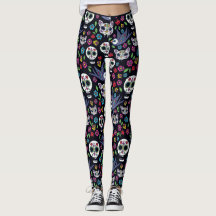 Dia De Los Muertos Leggings |のボヘミア人の庭