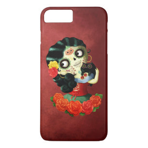 Dia de Los Muertos Lovelyののメキシコ人のCatrinaの女の子 iPhone 8 Plus/7 Plusケース
