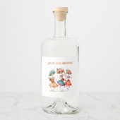 Dia de los Muertos mariacherasカスタマイズ リキュールボトルラベル (正面)