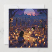 Dia de los Muertos "Marigold Meadows"墓地 招待状 (正面)