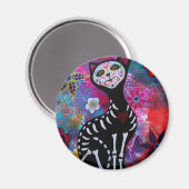 Dia de los Muertos Meow Cat by Prisarts マグネット (正面/裏面)
