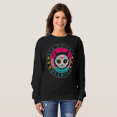 Dia De Los Muertos Meowtos Cat Sugar Skull Mexico  スウェットシャツ (正面フル)