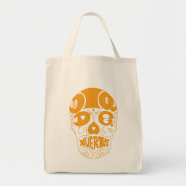 Dia De Los Muertos Orangeのスカルのトート トートバッグ