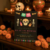Día de los Muertos Party Invitation 招待状