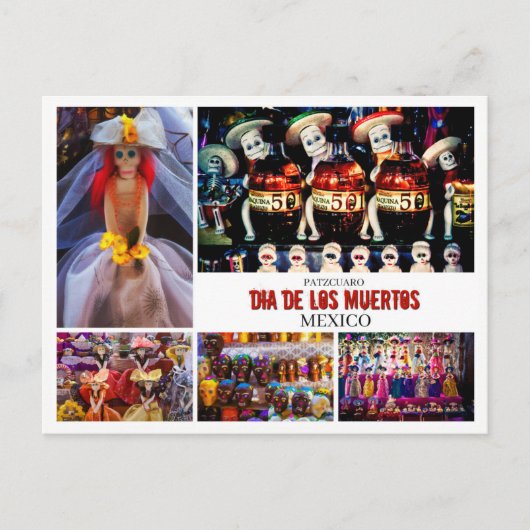 Día De Los Muertos, Patzcuaro，メキシコポストカード ポストカード (正面)